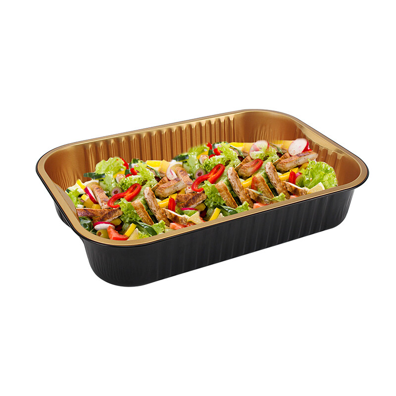 Black&gold foil pan 3500ml(118oz)