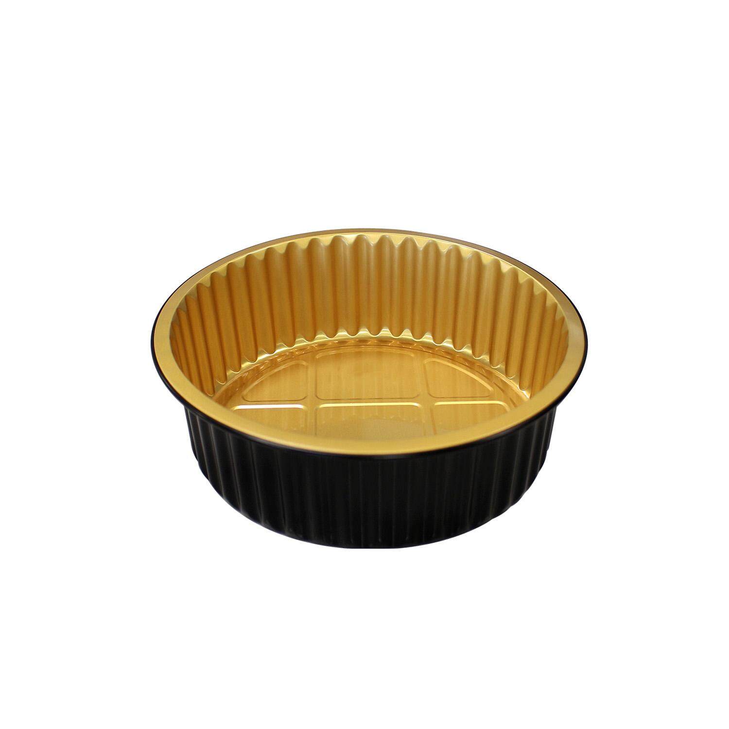 Aluminum Foil Pan 67.5/84.5/101.5/118oz Round Black&Gold
