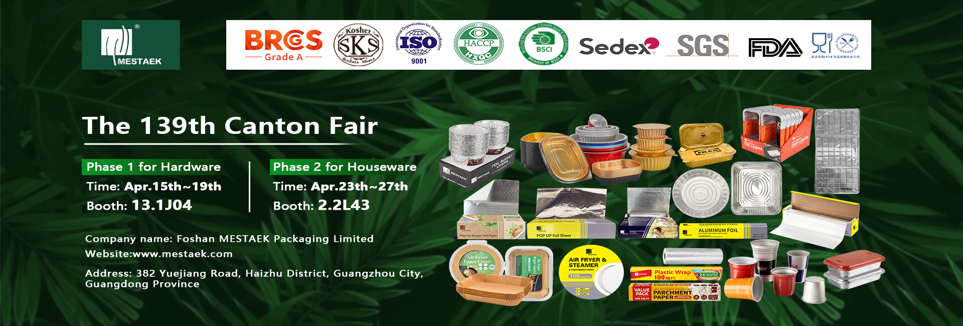 Mestaek welcome you to the 139th Canton Fair